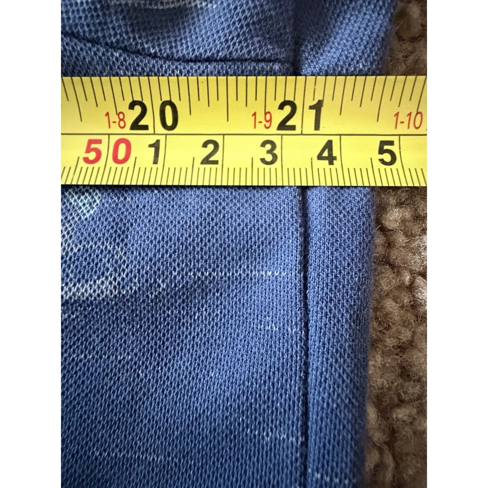 Travis Mathew Short Sleeve Polo Shirt Blue Boat Mountain Theme Logo Large JBHS - Picture 8 of 11